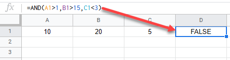 google sheets AND Function 2