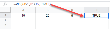 google sheets AND Function 3
