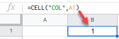 google sheets cell function