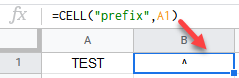 google sheets cell function