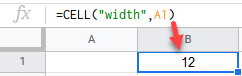 google sheets cell function