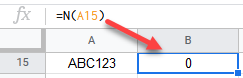google sheets N Function 2