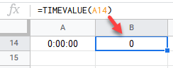 google sheets TIME VALUE FUNCTION 1