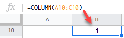 google sheets column function 2