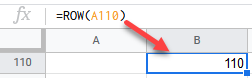 google sheets row function 1