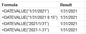 google sheets function datevalue 2